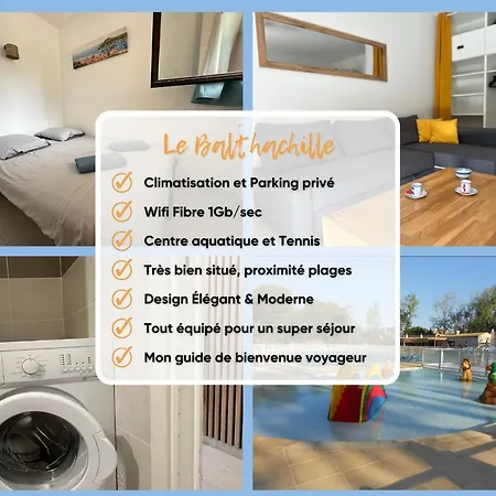 Appartement Balthachille - T2 Plages Et - Clim - Parking - Wifi Tres Debit *